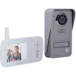 Visiophone sans fil écran lcd 3,5'' - IP44 - blanc Chacon