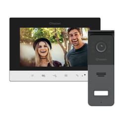 Visiophone filaire écran lcd 7'' - IP55 - Blanc et Noir Chacon