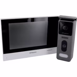 Visiophone filaire - Chacon - Caméra extérieure avec vision nocturne - 2 fils - Ecran 7 - Déverrouillage sans contact