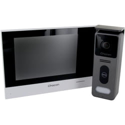 Visiophone filaire - Chacon - Caméra extérieure avec vision nocturne - 2 fils - Ecran 7 - Déverrouillage sans contact