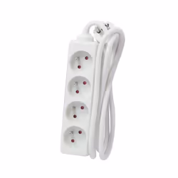 Chacon Bloc 4 x 16A, 1.5m, blanc, 1,5 m, Blanc, 4 sortie(s) CA, 16 A, 1 pièce(s)