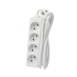 Chacon Bloc 4 x 16A, 1.5m, blanc