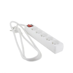 Chacon Bloc 5 x 16 A avec cordon 15m et interrupteur - blanc -FR)