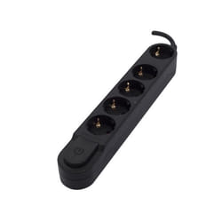 Multiprise Design Schuko 5x16A - 3 m - noir - Chacon