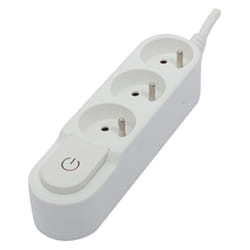 Chacon - Bloc multiprise 3x16A - 3500W - câble H05VV-F 3x1.5mm² - longueur 3m - blanc