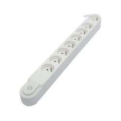 Chacon - Bloc multiprise 8 prises 16A avec interrupteur, cable 3 m HO5VV-F 3x1,5 mm2 blanc