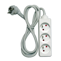 Chacon Bloc 3 x 16 A - 1,5 m - blanc