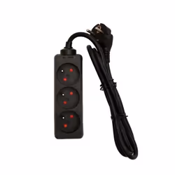 CHACON Bloc multiprise 3 prises 16A 15m noir