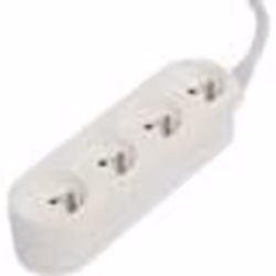 CHACON Bloc multiprise 4 prises 16A 15m blanc