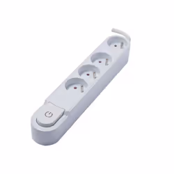 Chacon Bloc Design 4 x 16A avec interrupteur, 3m, Blanc, Blanc, 4 sortie(s) CA, 16 A, 1 pièce(s)