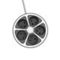 Chacon Multiprise bureau 16A.250V-Max 3680W 5x16A cable 15m- Couleur gris -Interrupteur