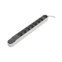 CHACON Bloc multiprise parafoudre avec interrupteur 8 prises 16A 1,5m gris