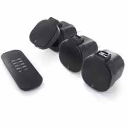 Caractéristiques du set de 3 mini prises étanches IP44 + télécommande - Chacon : Modèle : 3 mini prises étanches Couleur(s) : ...