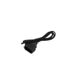 Chacon Rallonge textile noire 6A - 15m. Fiche noire