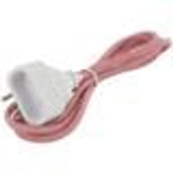 Chacon Rallonge textile rouge/blanc 6A - 15m -Fiche blanche