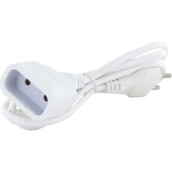 Chacon Rallonge textile blanc  6A - 15m-Fiche blanche