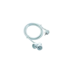 Chacon Prolongateur HO5VVF 3g15 3m dual head blanc (FR)