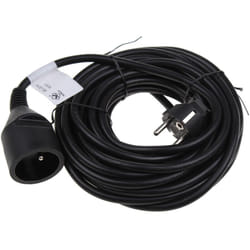 Chacon Prolongateur HO5VVF 3 x 1.5mm2, 10m, Noir