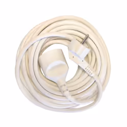 Rallonge électrique blanc - Câble HO5VVF 3x1,5 mm2 - Longueur : 1,5 m - Intensité : 16 A - Tension : 230V~ max - Puissance : ...