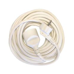 Rallonge électrique 1,5 m HO5VVF 3x1,5 mm2 blanc - Chacon