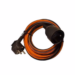 Prolongateur Dual color - CHACON - Noir / Orange - H05VV-F 3G15 - 10 m