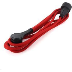 CHACON Prolongateur textile 3m 3x15m2 textile cable &noire fiche plate Rouge