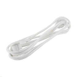 Prolongateur textile fiche plate 3m - blanc - Chacon