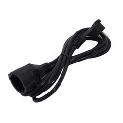 CHACON Rallonge électrique 3 m HO5VVF 3x15 mm2 noir avec fiche plate
