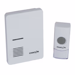 Chacon Carillon sans fil, Blanc, 105 dB, Sans fil, 80 m