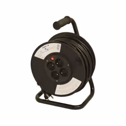Enrouleur de bricolage - Equipé de 4 prises 16 A - Coupe circuit de sécurité thermique - Câble électrique H05VV-F 3x1,5 mm² - ...