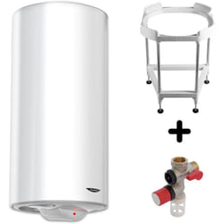 Ariston - Chauffe-eau Vertical Mural Stéatite 200 l sageo + Trepied + Groupe Sécurité Inox