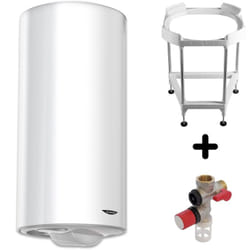 Ariston - Chauffe-eau Vertical Mural Blindé 200 l initio + Trepied + Groupe Sécurité Inox