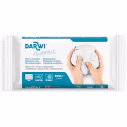 Pâte à modeler - Naturelle - Blanche - Autodurcissante - Enfant et adulte - Darwi - 500g
