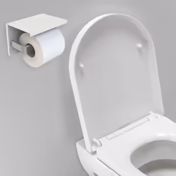 Allibert - Distributeur papier wc avec étagère loft-game blanc mat