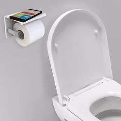 Allibert - Distributeur papier wc avec étagère loft-game blanc mat
