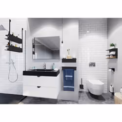 Allibert - Stockeur papier wc new game noir mat