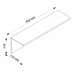 Tablette murale 40 cm new game blanc mat - Allibert