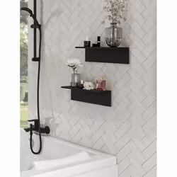 Tablette murale 40 cm new game noir mat - Allibert