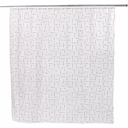 Rideau idéal pour accompagner votre douche. FICHE TECHNIQUE - Rideau de douche en polyester résistant à l'eau. - Œillets avec ...