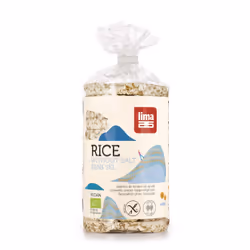 LIMA GALETTES DE RIZ SANS SEL AJOUTÉ, 100 g, 393 kcal, 1665 kJ, 3,2 g, 0,9 g, 82 g