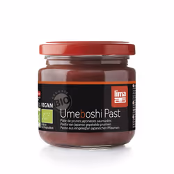 LIMA Umeboshi Paste, 200 g, Vase, umeboshi* (Prunus mume) 87%, sel marin, feuilles de shiso* (Preilla frutescens). *issu de.. ...