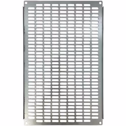 Plaque de montage perforée pour coffret Aria 32 Cette grille perforée en acier de 1,5mm d'épaisseur est compatible avec le co ...