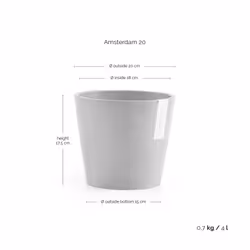 Ecopots Amsterdam Gris Plastique 1 pièce(s)