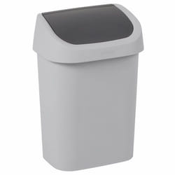 Poubelle 25l Mistral Swing gris clair anthracite