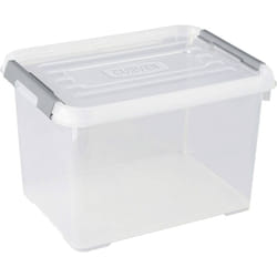 Allibert - Curver 243808 Boîte de rangement handy empilable (l x l x h) 400 x 290 x 260 mm transparent, argent 1 pc(s)