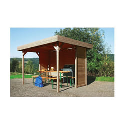 Abri de jardin - SOLID - Kiosque Regensburg - Bois massif - Toiture platte - Fenêtres