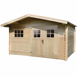 Description générale L'abri de jardin en bois, construit en épicéa, est un espace polyvalent qui s'intégrera harmonieusement ...