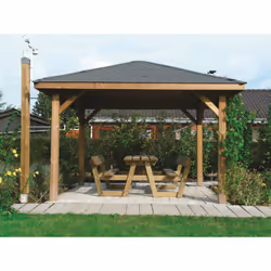 Solid S7712, Abri en bois, Toit en croupe, 3472 mm, 3472 mm, 2890 mm