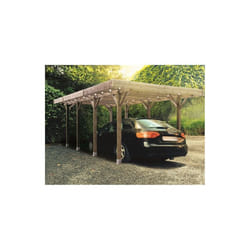 Carport base - SOLID - 3x5xH25m - Bois de pin certifié - Poteaux contrecollés de 12x12cm