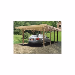 Carport bois autoclave - SOLID - S7724 - 2 voitures - 6x5m